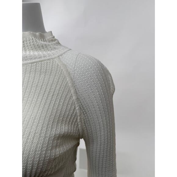 Alexander Wang NWOT White Knit Finely Ribbed smock detail Turtleneck Size M - Picture 6 of 15